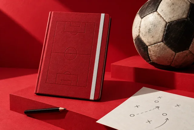 Libreta roja, pelota y lápiz: los objetos del hincha que observa y anota